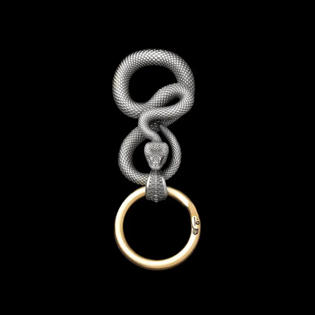 Infinity Brass Keychain- Octopus and Snake