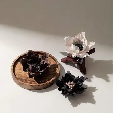 Handmade Ceramic Anemone Flower Incense Holder- Large