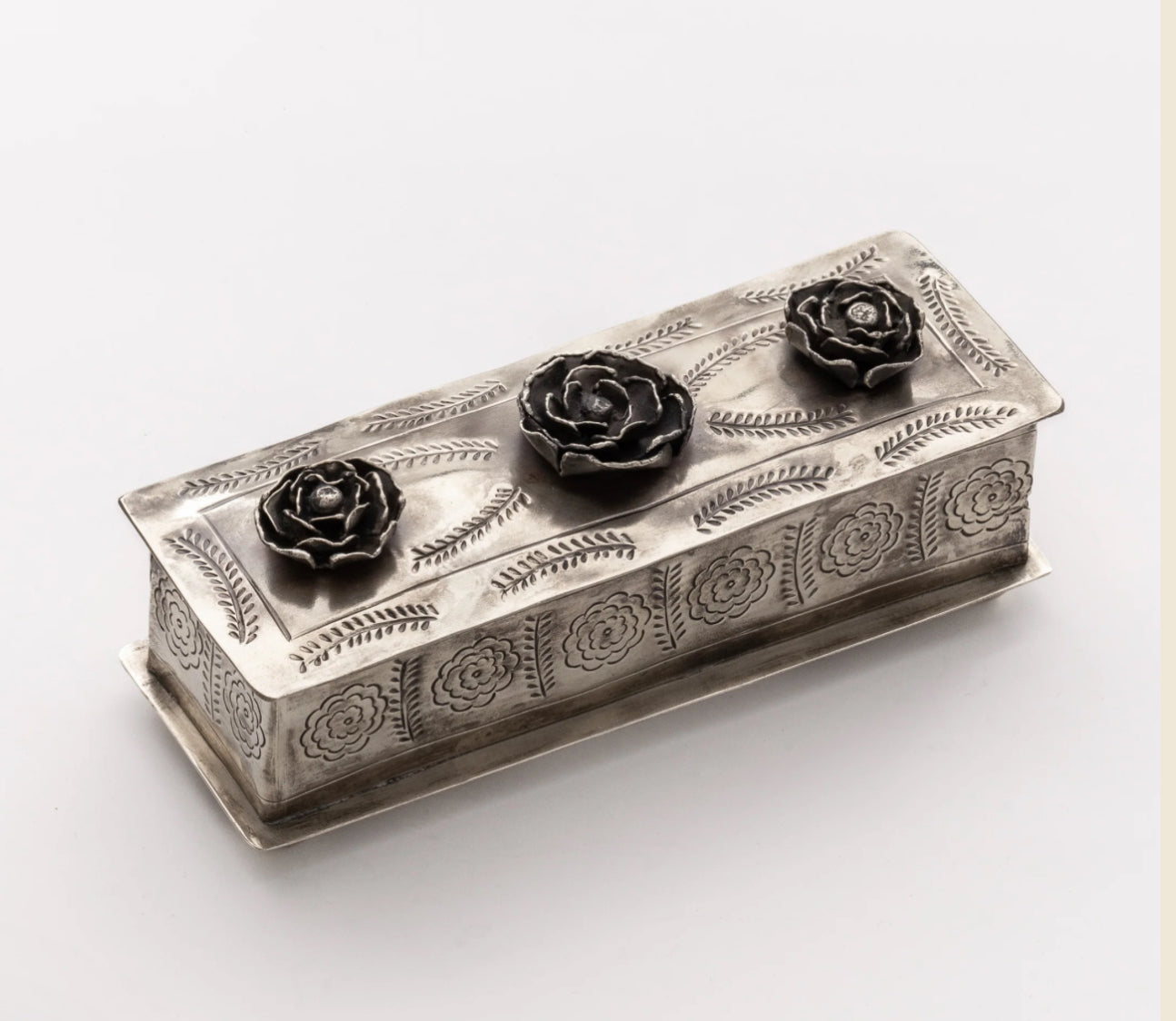 Rustic Silver Stamped Box Collection