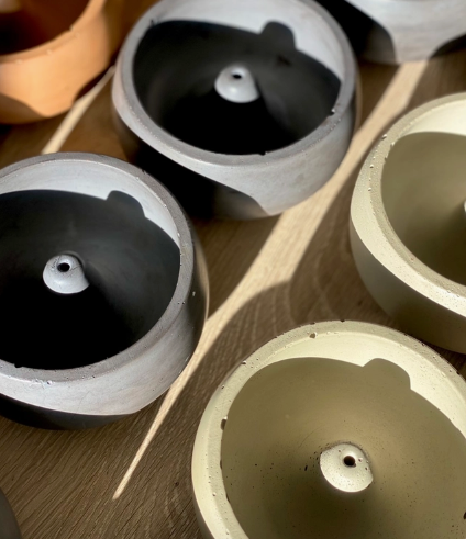 Cement Formed Incent Holder