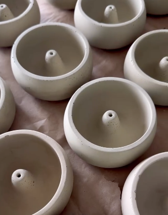 Cement Formed Incent Holder