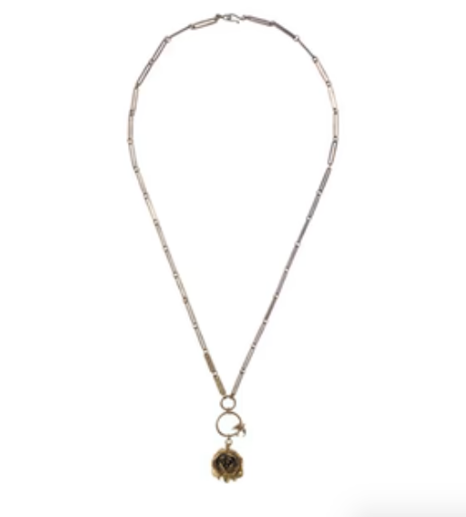 Reclaimed Metal Necklace | Single Rose