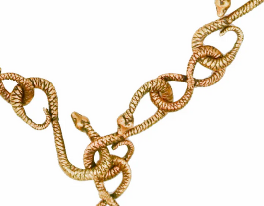 Reclaimed Metal Necklace | Long Snake Chain