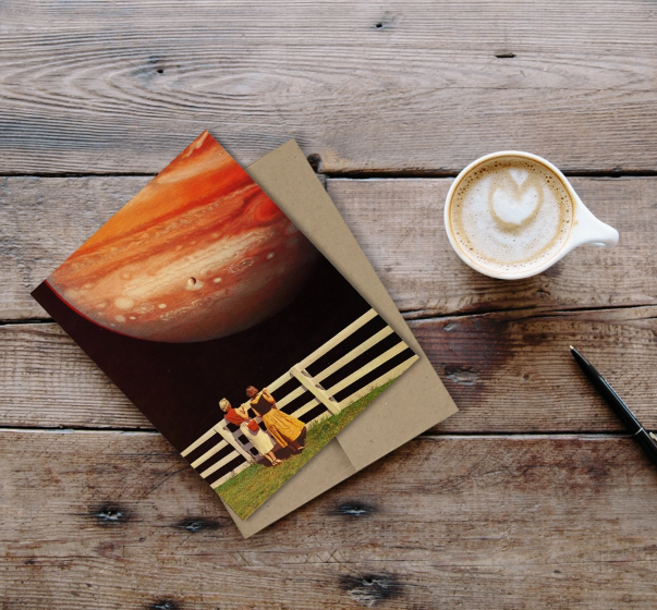 Vintage Collage Art Greeting Cards