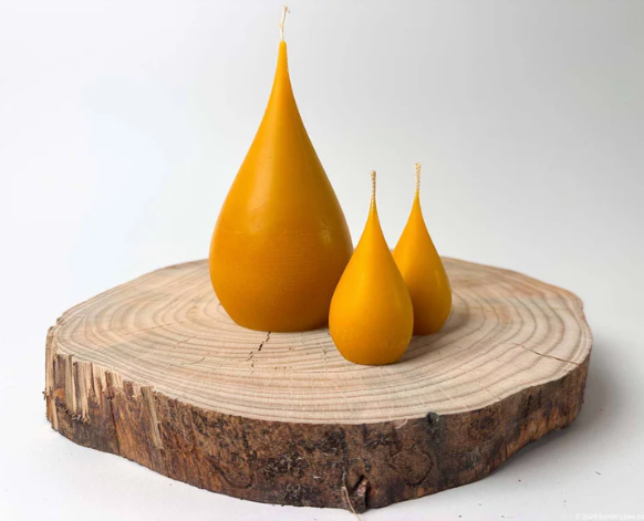 Beeswax Teardrop Candle Collection