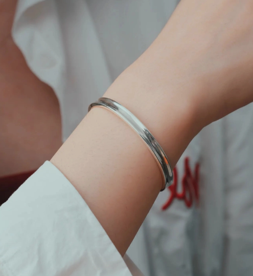 Sterling Silver Mantra Bracelet