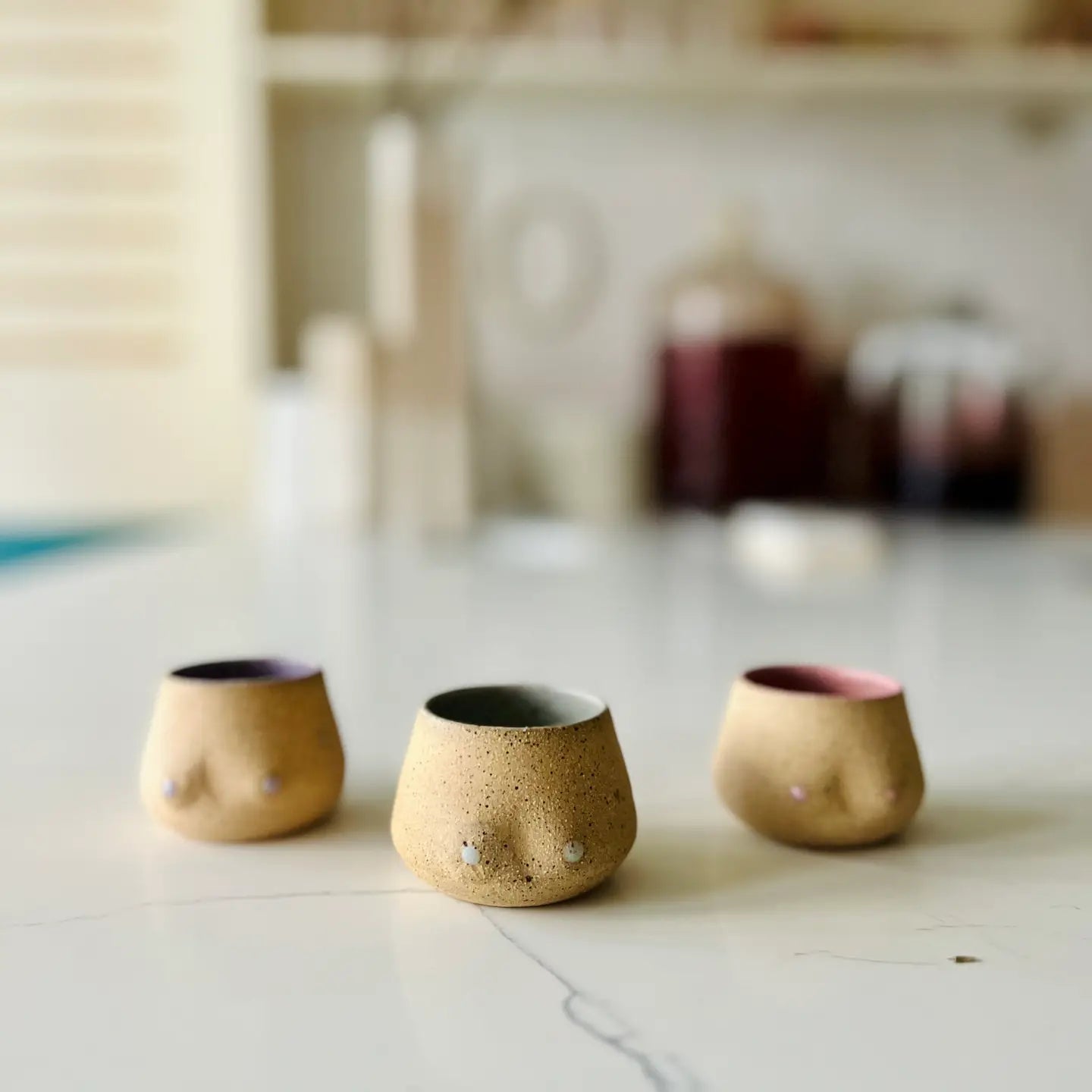 Boobie Matchstick Holder - Strike-On-Side - Handmade Ceramic