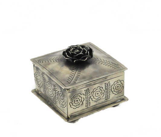 Rustic Silver Stamped Box Collection