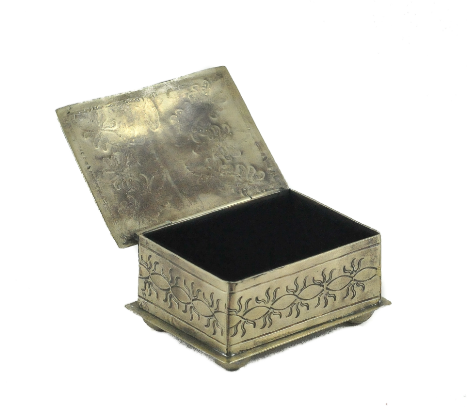 Rustic Silver Stamped Box Collection