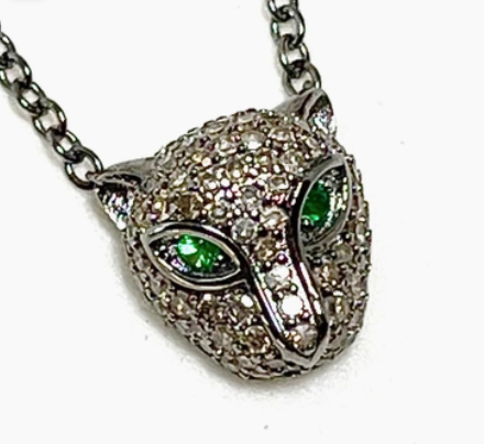 Pave Diamond Jaguar Necklace
