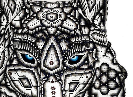 Illusion Wolf | Huichol Beaded
