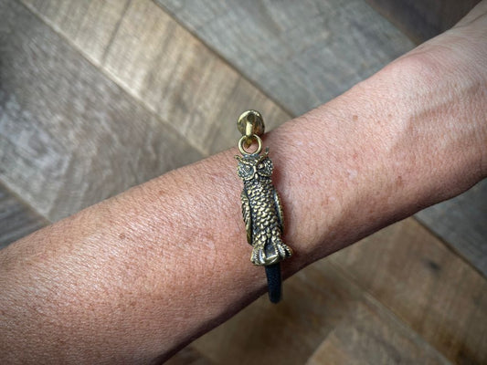 Reclaimed Metal Owl Bracelet