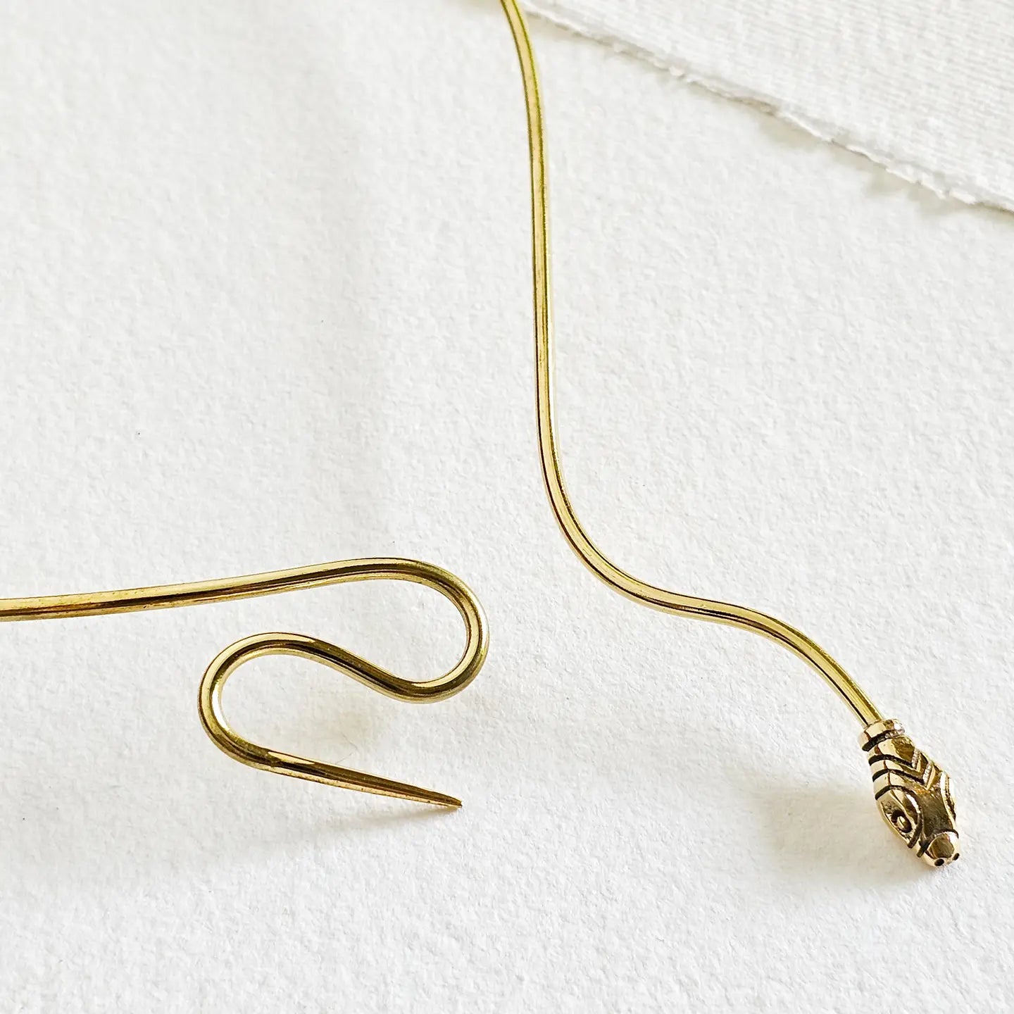 Brass Snake Serpent Collar Choker Necklace