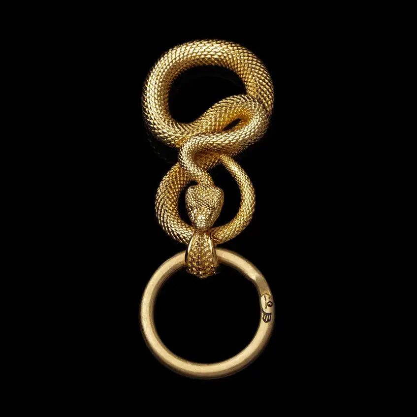 Infinity Brass Keychain- Octopus and Snake
