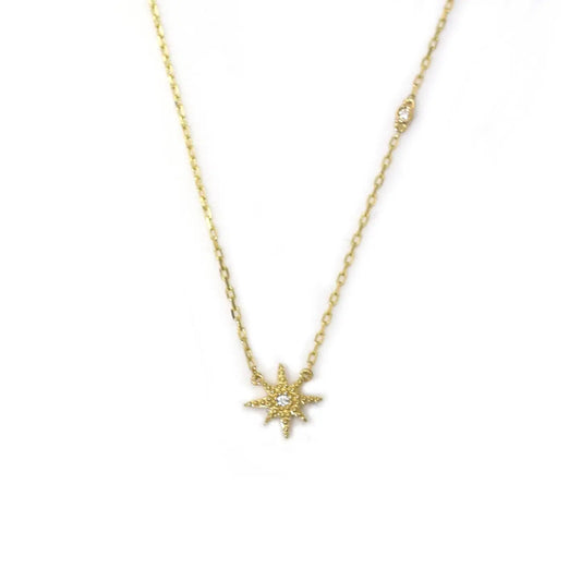 Solid Gold Diamond Stardust Pendant