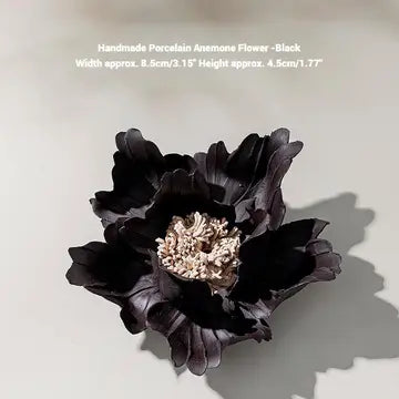 Handmade Ceramic Anemone Flower Incense Holder- Large