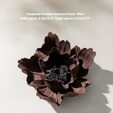 Handmade Ceramic Anemone Flower Incense Holder- Large