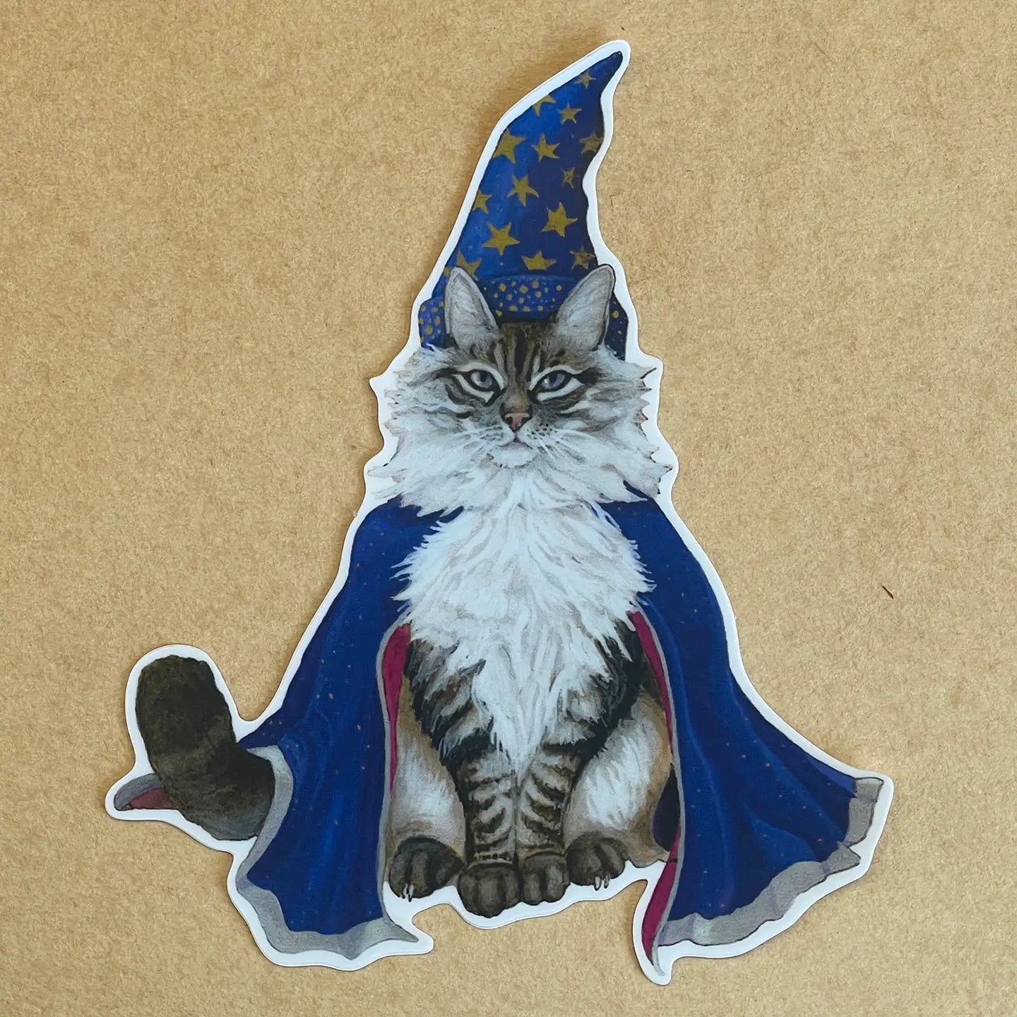 Cat Wizard Vinyl Sticker