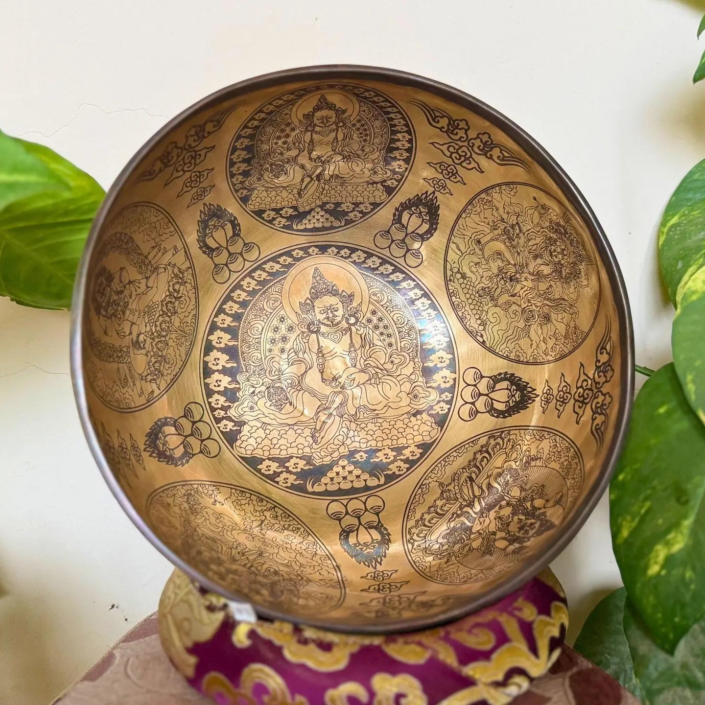 Handmade Green Tara Singing Bowl – Seven Metal Tibetan Sound Bowl | Crafted in Nepal