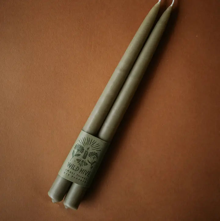 Hand-Dipped Beeswax Taper Candle
