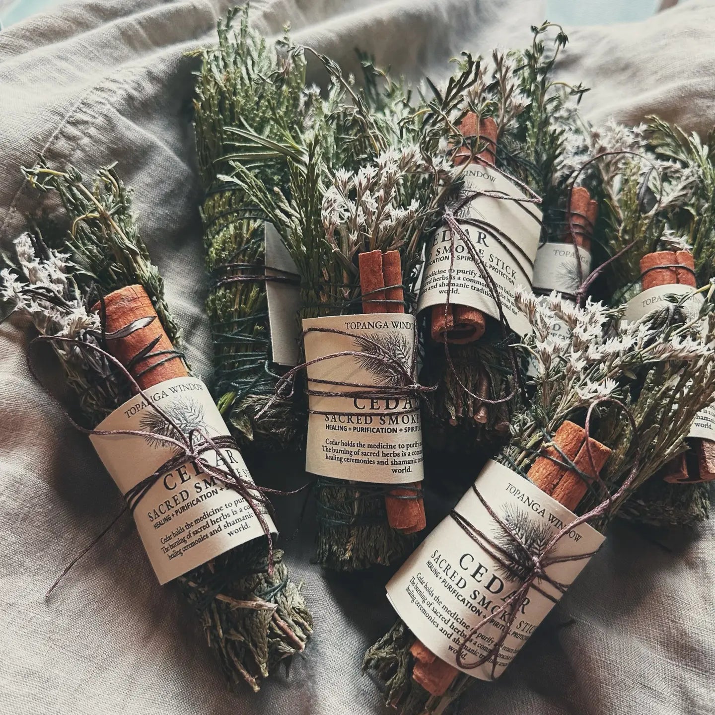 Cedar Smoke Cleansing Stick + Rosemary, Thyme + Cinnamon
