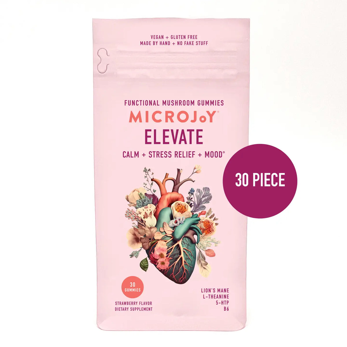 Mushroom Gummies (30) / Vegan Supplement / Mood Elevate , Concentrate, Hibernate