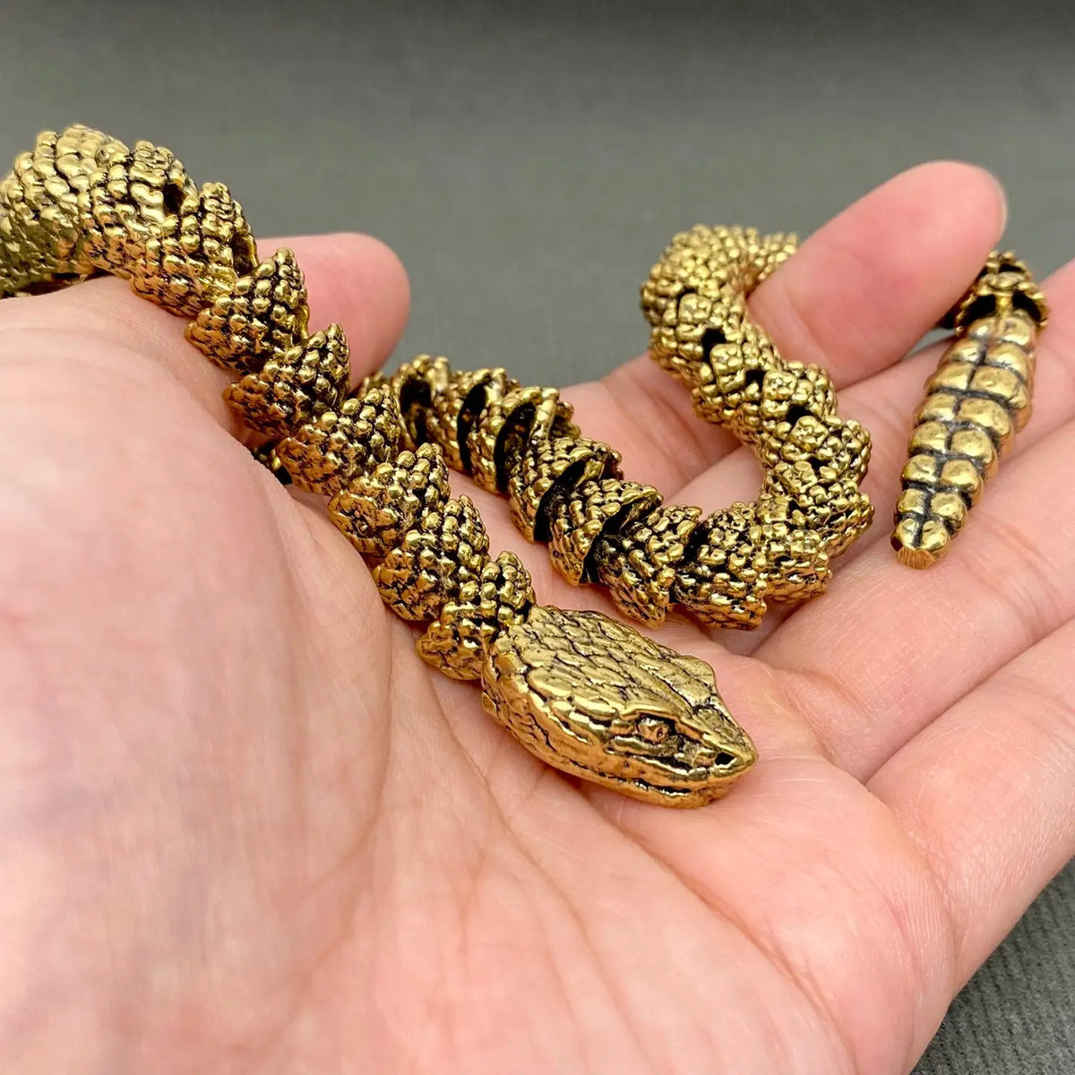 Movable Brass Rattlesnake