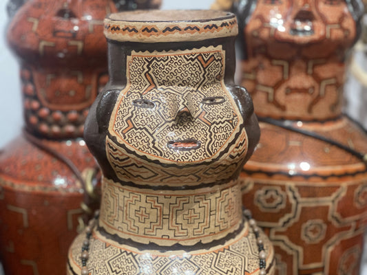 Rare Shipibo Kené Ceramic Effigy