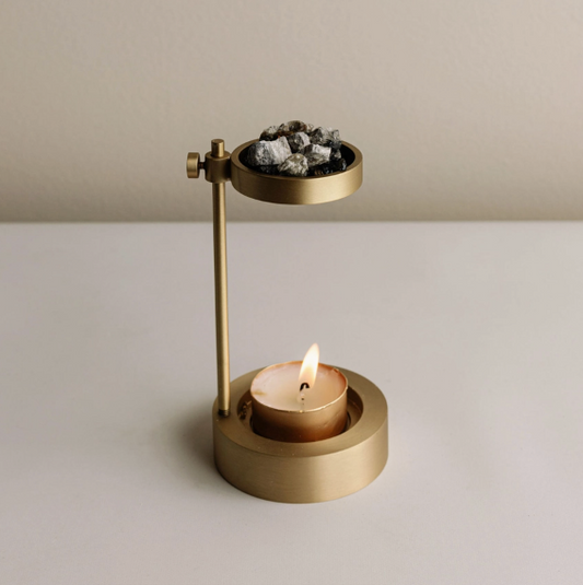 Delicada Brass and Ceramic Incense Holder + Burner Collection