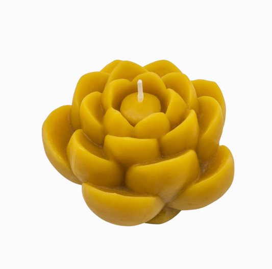 Beeswax Lotus Candle