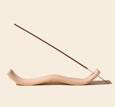 Ceramic Wave and Moon Stick Incense Burner Collection