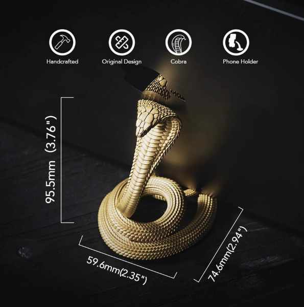 Brass Cobra Phone Holder