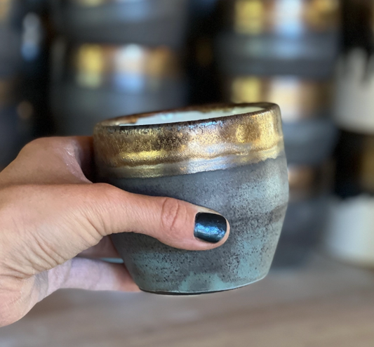 Gold Ceramic Mug and Tumbler Collection