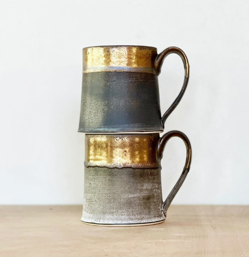 Gold Ceramic Mug and Tumbler Collection