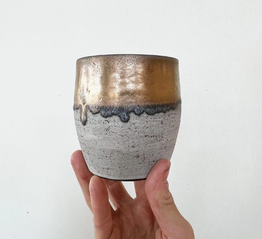 Gold Ceramic Mug and Tumbler Collection