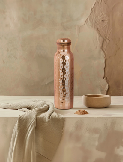 Hammered Tamba Copper Water Bottle