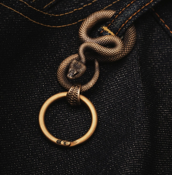 Infinity Brass Keychain- Octopus and Snake