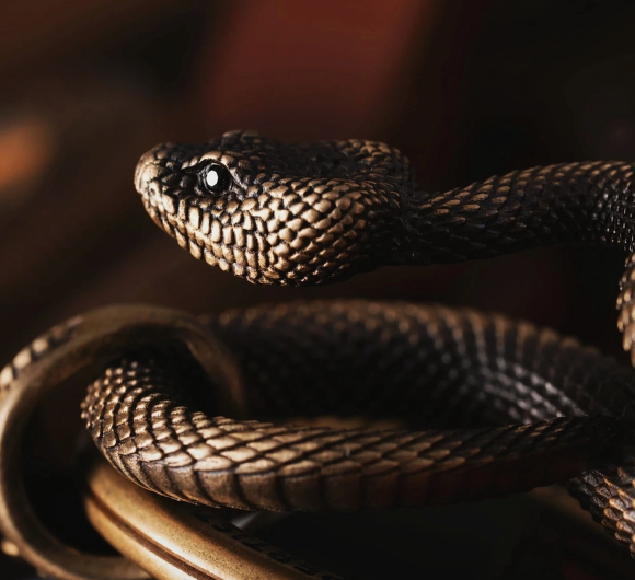 Infinity Brass Keychain- Octopus and Snake