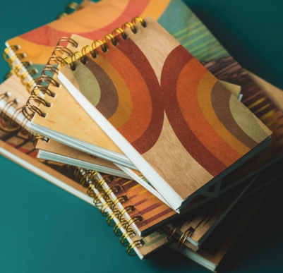 Handmade Wood Printed Notepads