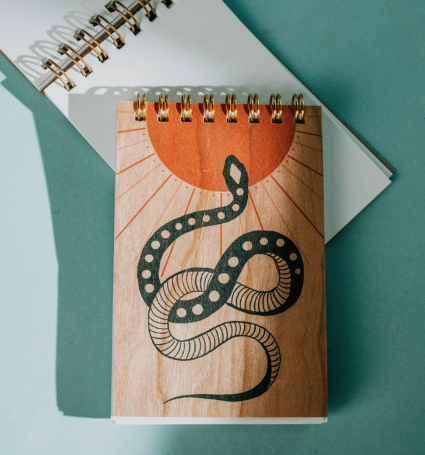 Handmade Wood Printed Notepads