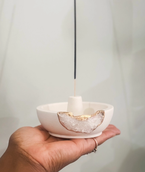 Geode Incense Holder