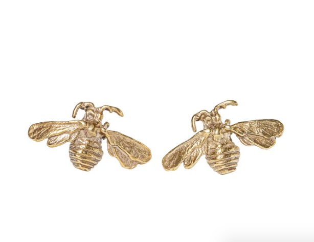 Reclaimed Metal Earrings | Bee Studs