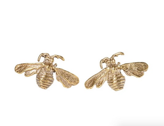 Reclaimed Metal Earrings | Bee Studs