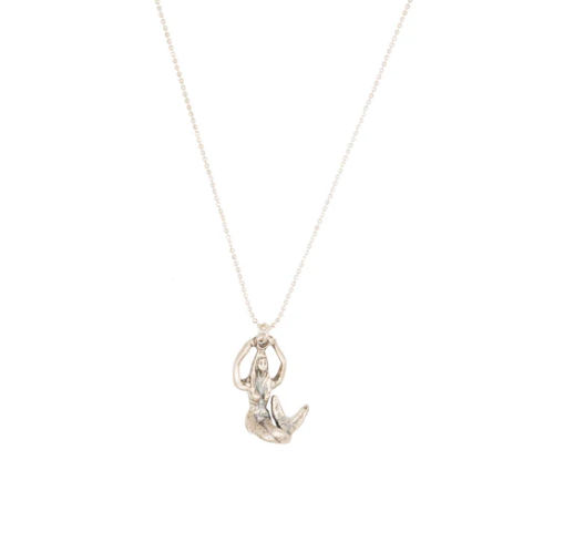 Reclaimed Metal Necklace | Sterling Silver Mermaid