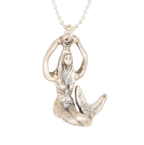 Reclaimed Metal Necklace | Sterling Silver Mermaid