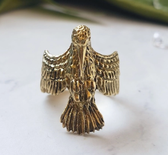 Hummingbird Ring - Brass Statement Ring