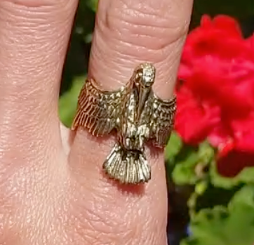 Hummingbird Ring - Brass Statement Ring