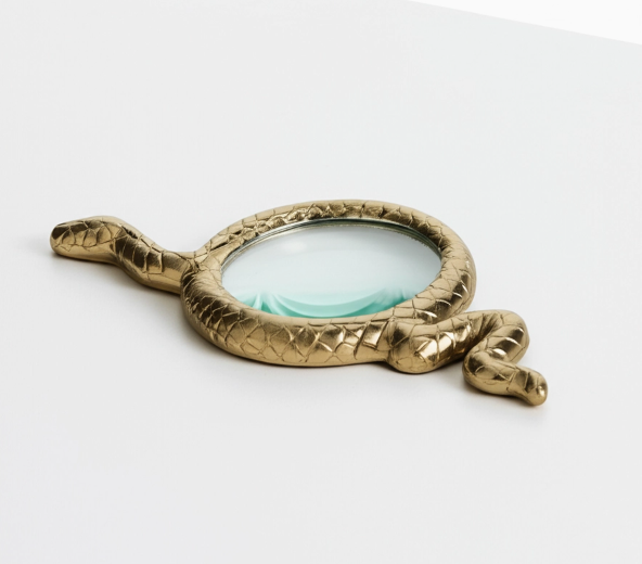 Brass Magnifying Glass- Snake
