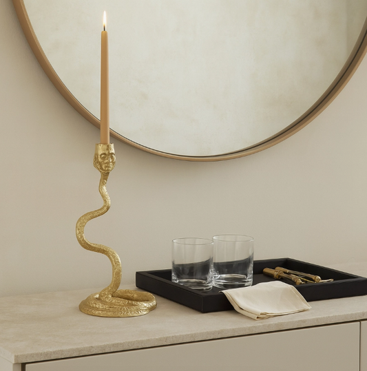 Metal Snake Candle Holders