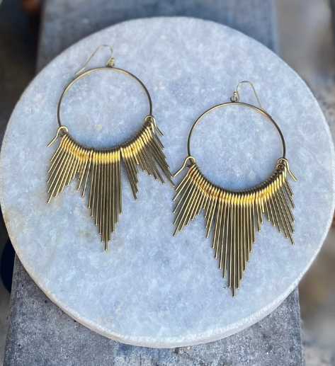 Chic Brass Hoop Earring Collection